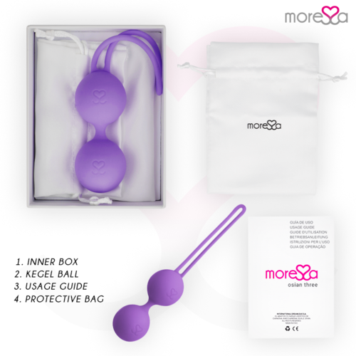 MORESSA - OSIAN TRÊS SILICONE PREMIUM LILS: Bolas Chinesas Moressa para Bem-Estar e Prazer