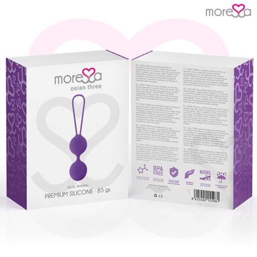 MORESSA - OSIAN TRÊS SILICONE PREMIUM LILS: Bolas Chinesas Moressa para Bem-Estar e Prazer