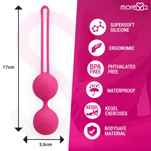 MORRESA - OSIAN TRÊS SILICONE PREMIUM ROSA | Bolas Chinesas Moressa