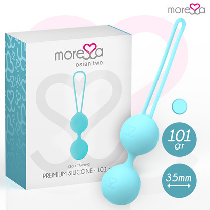 MORESSA - OSIAN DOIS SILICONE TURQUESA PREMIUM - VIBRA24 SEXSHOP