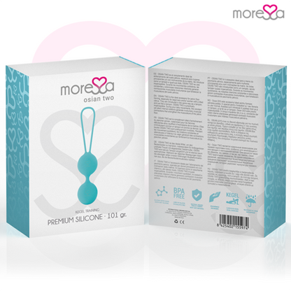 MOR Essa Osian Dois Silicone Turquesa Premium - Bolas Chinesas Moressa para Conforto e Estilo no Dia a Dia