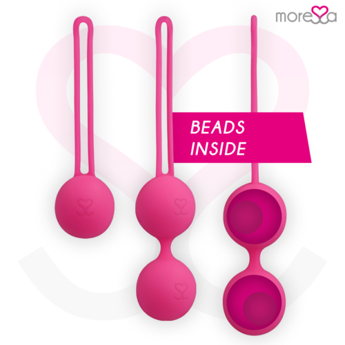 Conjunto Silicone Premium Rosa - Bolas Chinesas de Silicone Premium Rosa - MoreSSA Osian (Osian One - 51 g | Osian Two - 101 g | Osian Three - 85 g)
