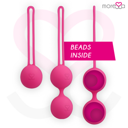 Conjunto Silicone Premium Rosa - Bolas Chinesas de Silicone Premium Rosa - MoreSSA Osian (Osian One - 51 g | Osian Two - 101 g | Osian Three - 85 g)