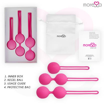 Conjunto Silicone Premium Rosa - Bolas Chinesas de Silicone Premium Rosa - MoreSSA Osian (Osian One - 51 g | Osian Two - 101 g | Osian Three - 85 g)