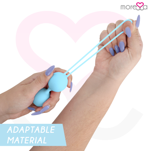 MORESSA - Conjunto Bolas Chinesas Silicone Turquesa Premium Osian