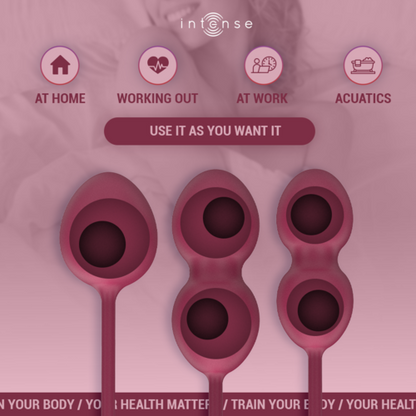 INTENSE - KIT CHARLI BOLA KEGEL BURGUNDY