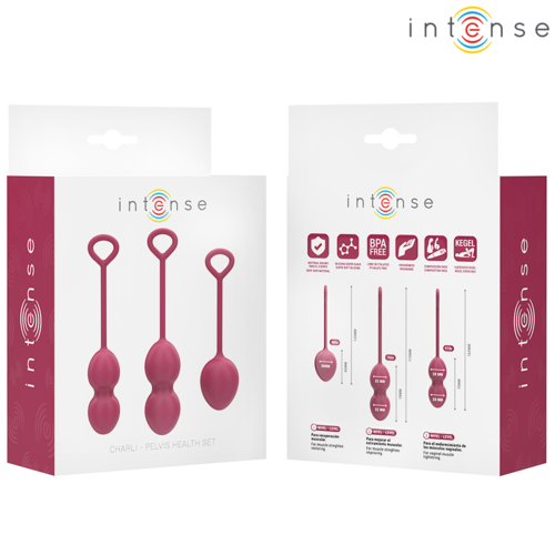 INTENSE - KIT CHARLI BOLA KEGEL BURGUNDY
