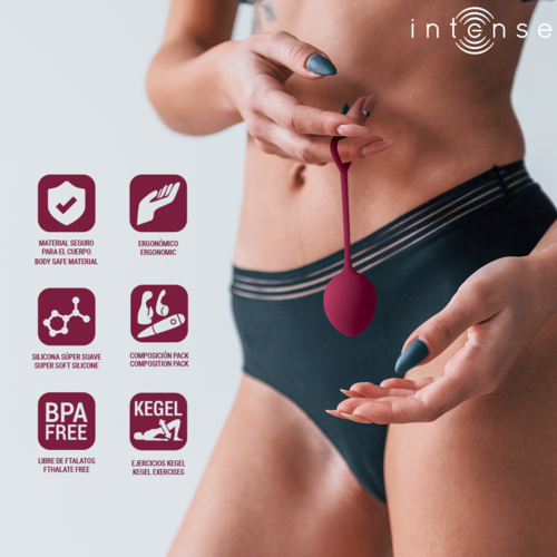INTENSE - KIT CHARLI BOLA KEGEL BURGUNDY