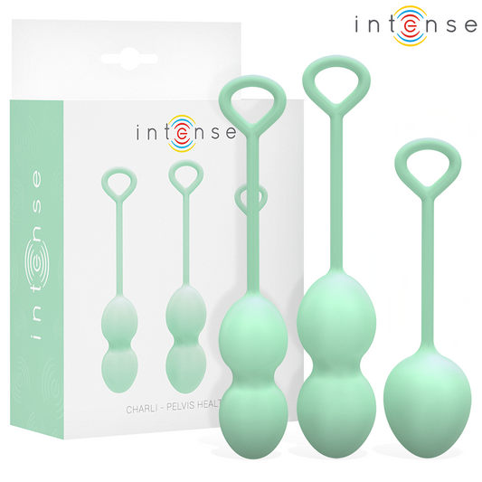 INTENSE - KIT CHARLI KEGEL BALL VERDE CLARO - VIBRA24 SEXSHOP