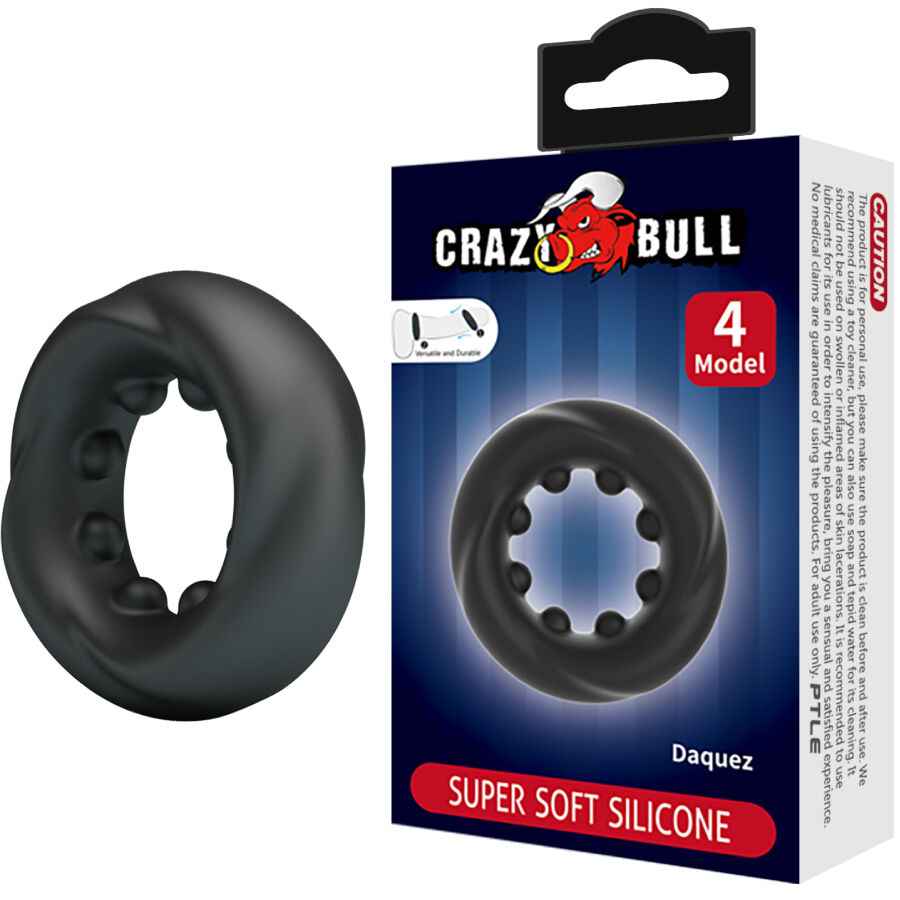CRAZY BULL - ANEL DE SILICONE DAQUEZ MODELO 4 - VIBRA24 SEXSHOP