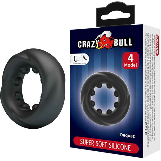CRAZY BULL - ANEL DE SILICONE DAQUEZ MODELO 4 - VIBRA24 SEXSHOP