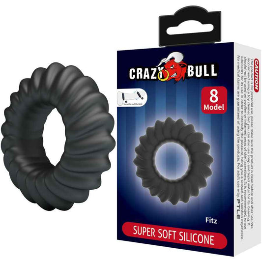 CRAZY BULL - ANEL DE SILICONE FITZ MODELO 8 - VIBRA24 SEXSHOP
