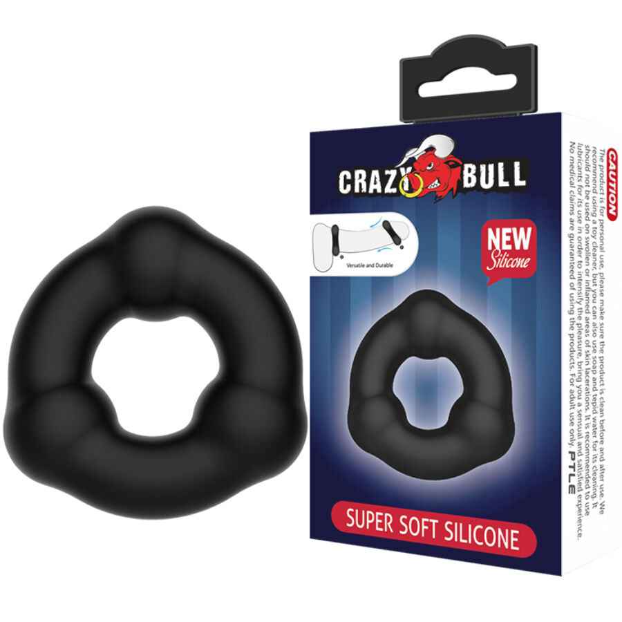 CRAZY BULL - ANEL DE SILICONE SUPER MACIO COM NÓDULOS - VIBRA24 SEXSHOP