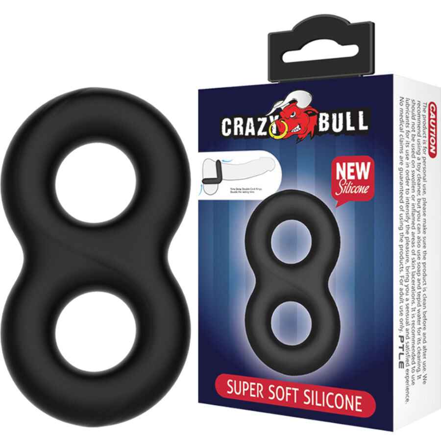 CRAZY BULL - ANEL DE SILICONE DUPLO INFINITO - VIBRA24 SEXSHOP