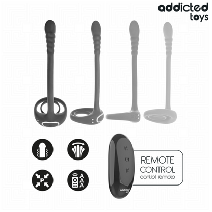 ANEL PENIANO VIBRATÓRIO COM CONTROLE REMOTO - ADDICTED TOYS PARA PRAZER INFINITO - VIBRA24 SEXSHOP