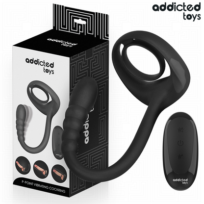ANEL PENIANO VIBRATÓRIO COM CONTROLE REMOTO - ADDICTED TOYS PARA PRAZER INFINITO - VIBRA24 SEXSHOP
