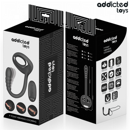 ANEL PENIANO VIBRATÓRIO COM CONTROLE REMOTO - ADDICTED TOYS PARA PRAZER INFINITO - VIBRA24 SEXSHOP