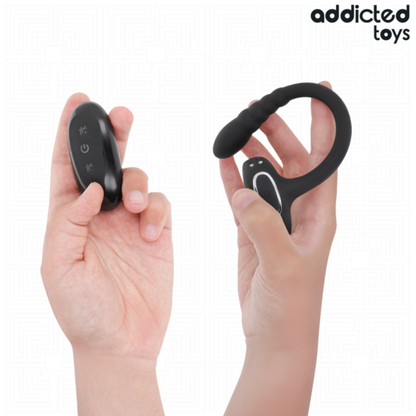 ANEL PENIANO VIBRATÓRIO COM CONTROLE REMOTO - ADDICTED TOYS PARA PRAZER INFINITO - VIBRA24 SEXSHOP