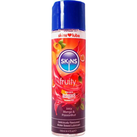 SKINS - LUBRIFICANTE À BASE DE ÁGUA COM SABOR FRUTADO DE MANGA E MARACUJÁ 130 ML