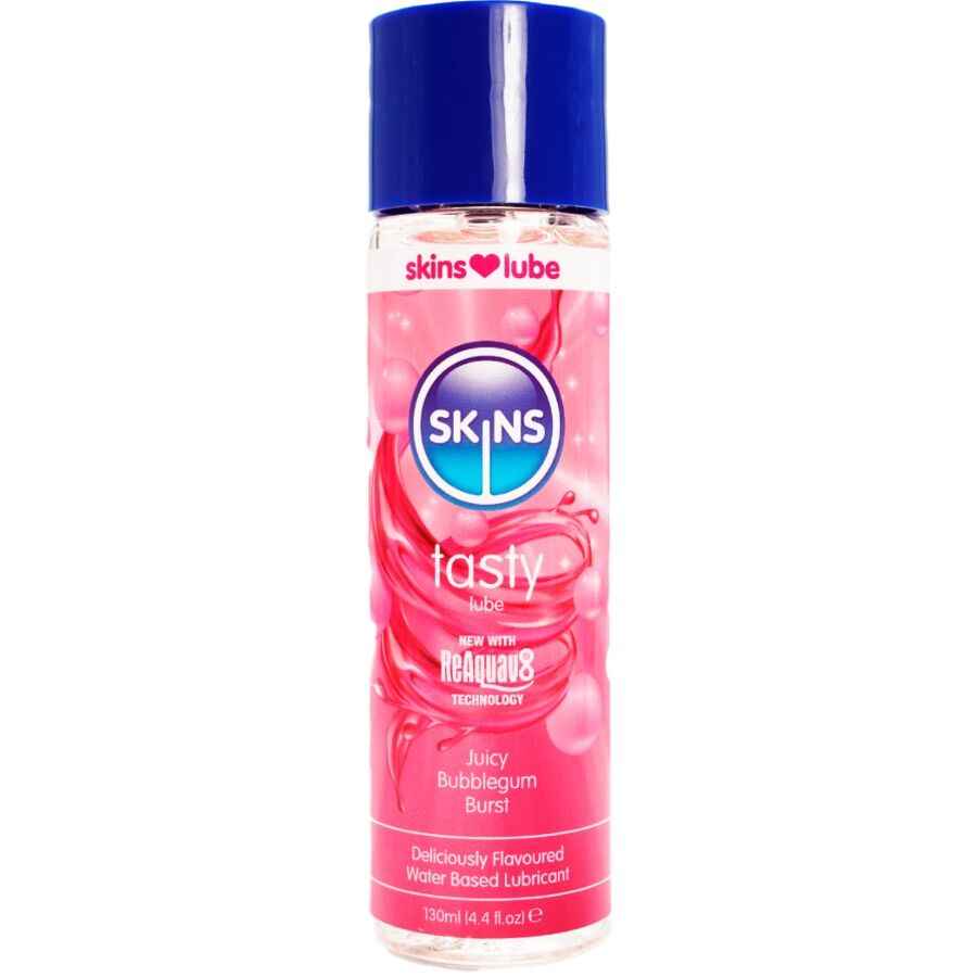 SKINS - LUBRIFICANTE SABOROSO À BASE DE ÁGUA COM CHICLETE 130 ML