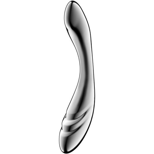 SATISFYER - PURE GRAVITY 3 DILDO DE AÇO INOXIDÁVEL COM DUAS EXTREMIDADES - VIBRA24 SEXSHOP