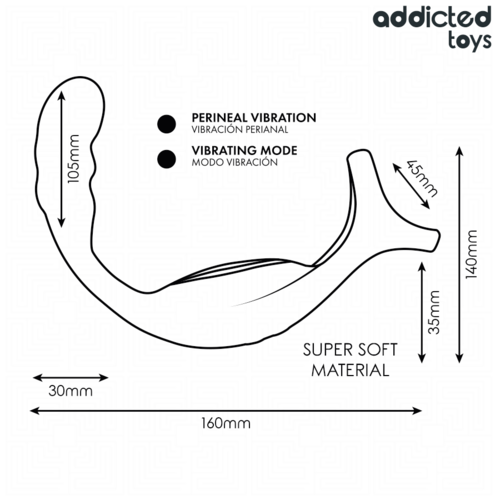 Anel Peniano para Próstata com Controle Remoto - Addicted Toys - VIBRA24 SEXSHOP