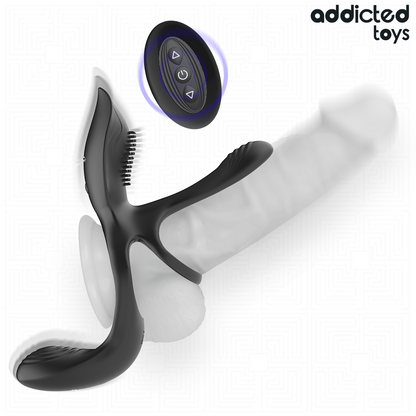 Addicted Toys – Anel Peniano Duplo com Estimulador Clitórico: 3 Motores e 10 Modos para Prazer Compartilhado