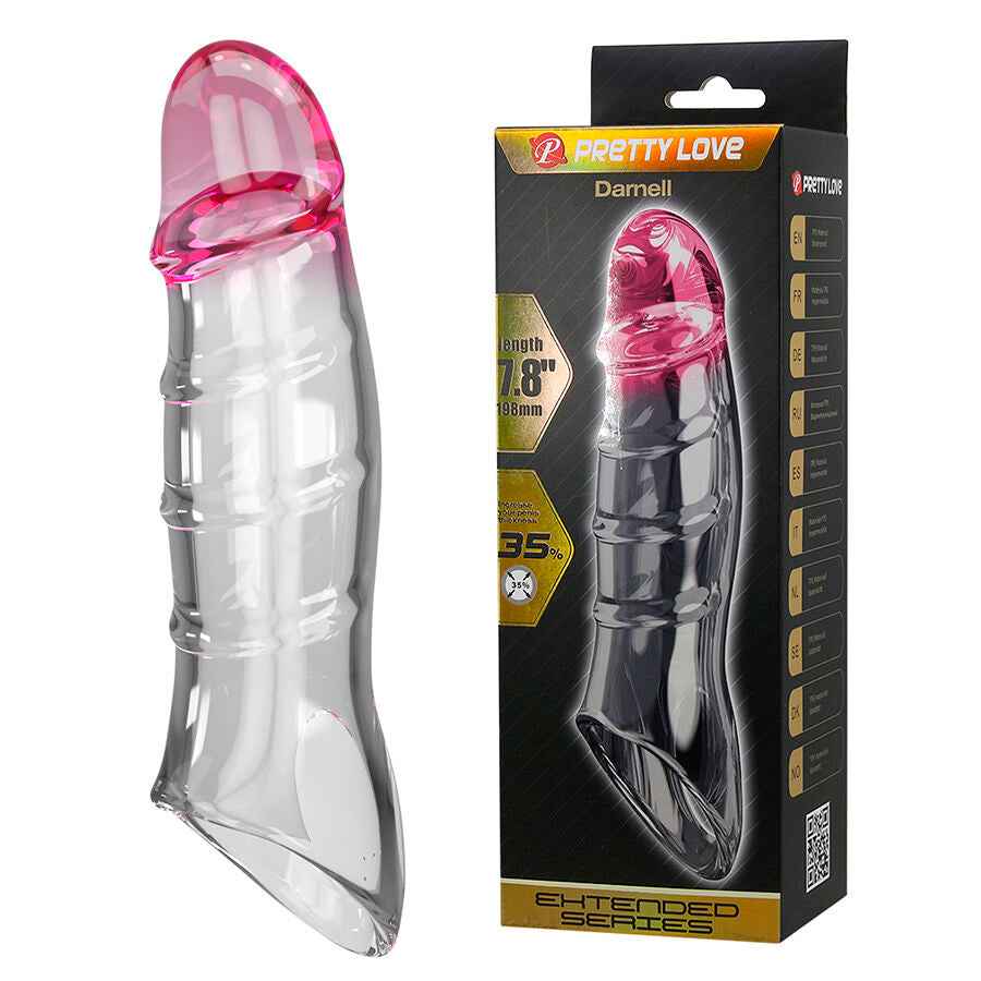 PRETTY LOVE - DARNELL CAPA DE PÊNIS COM EFEITO TRANSPARENTE - VIBRA24 SEXSHOP