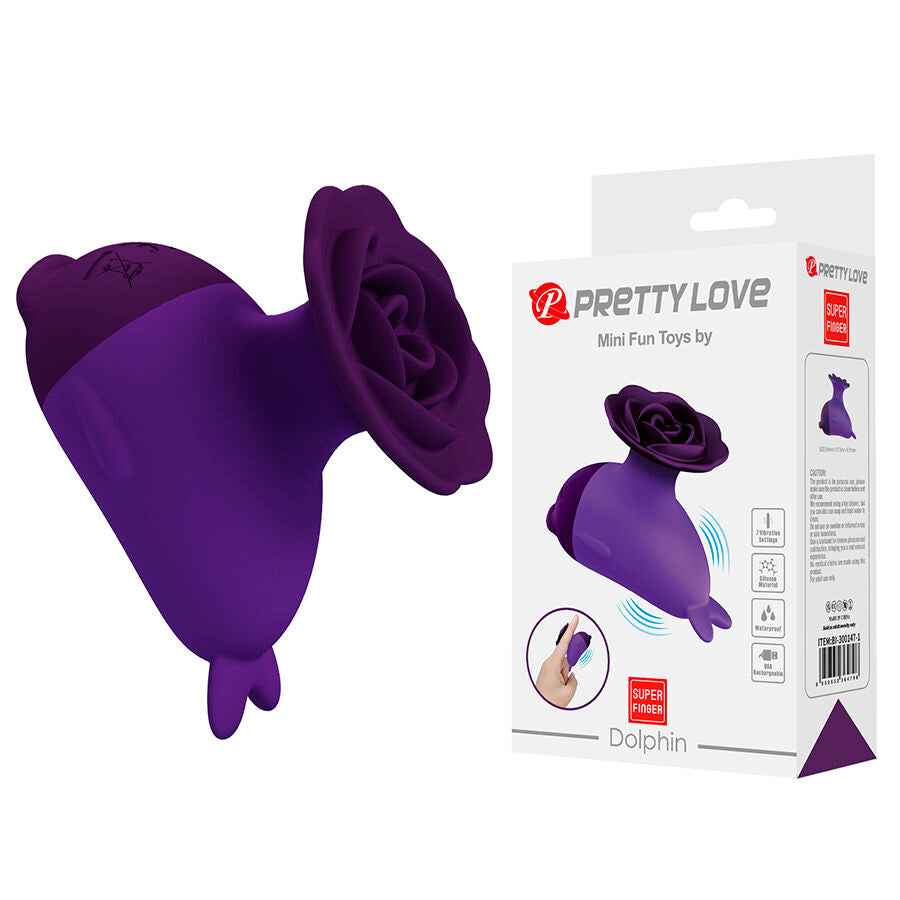 PRETTY LOVE - DOLPHIN MINI VIBRADOR COM CLIP - VIBRA24 SEXSHOP