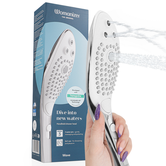 Chuveiro estimulador clitoriano WOMANIZER - Wave, cromado - VIBRA24 SEXSHOP