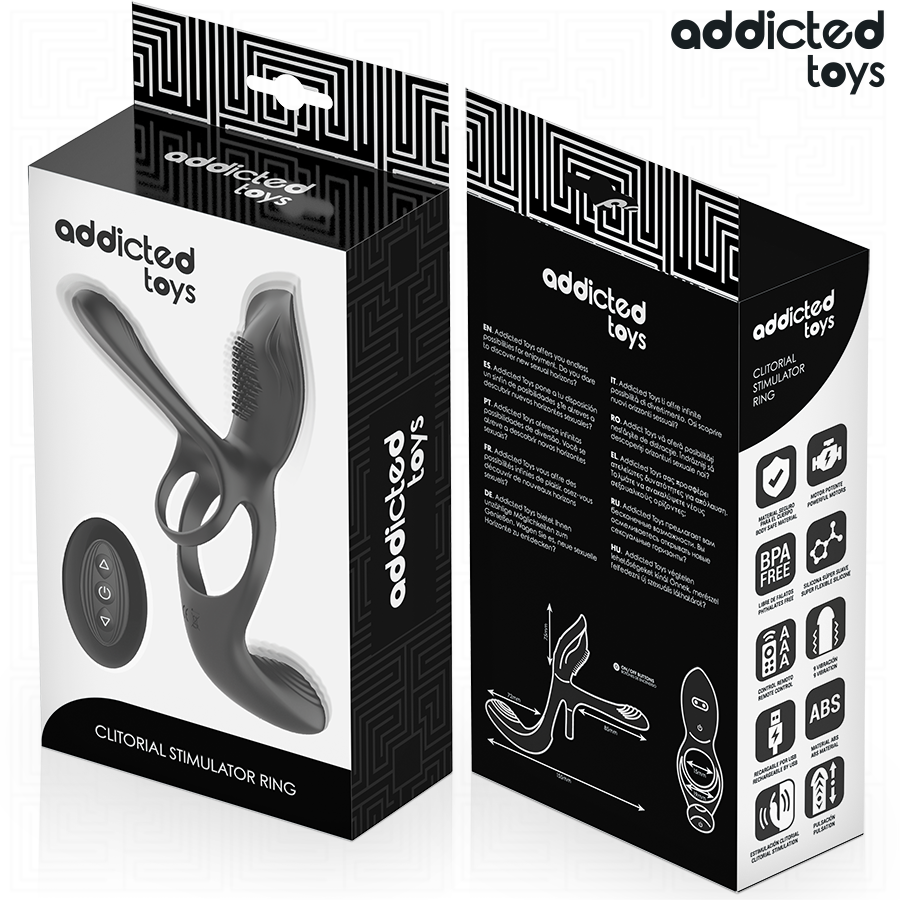 Addicted Toys – Anel Peniano Duplo com Estimulador Clitórico: 3 Motores e 10 Modos para Prazer Compartilhado