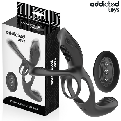 Addicted Toys – Anel Peniano Duplo com Estimulador Clitórico: 3 Motores e 10 Modos para Prazer Compartilhado