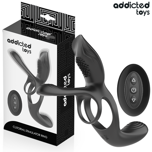 Addicted Toys – Anel Peniano Duplo com Estimulador Clitórico: 3 Motores e 10 Modos para Prazer Compartilhado