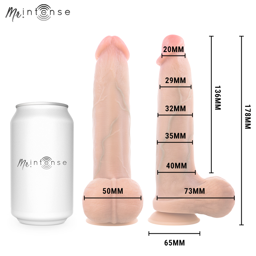 Mr Intense – Bruce S: Dildo Realista com Testículos, Textura Ultrarrealista e Ventosa