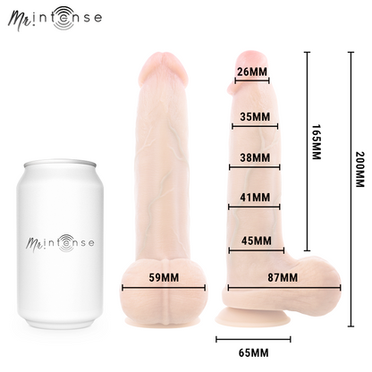 Mr Intense – Bruce M: Dildo Realista com Testículos, Textura Detalhada e Ventosa