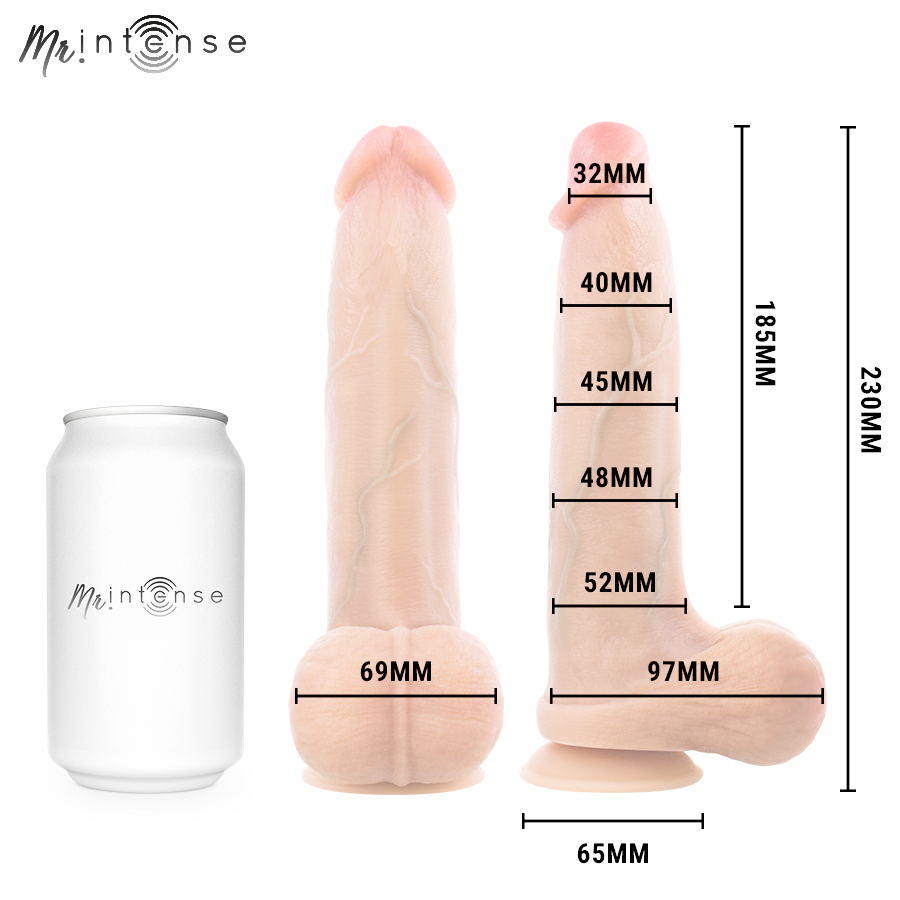 Mr Intense – Bruce L: Dildo Realista com Testículos, Textura Detalhada e Ventosa