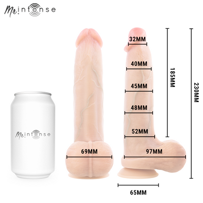 Mr Intense – Bruce L: Dildo Realista com Testículos, Textura Detalhada e Ventosa