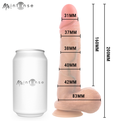 Mr Intense – Gary M: Pênis de Silicone com Testículos, Textura Hiper-Realista e Ventosa para Experiências Equilibradas