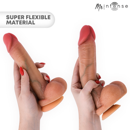 Mr Intense – Gary M: Pênis de Silicone com Testículos, Textura Hiper-Realista e Ventosa para Experiências Equilibradas