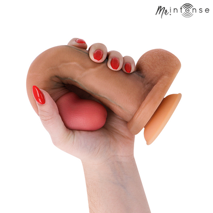 Mr Intense – Gary L: Pênis de Silicone com Testículos, Textura Hiper-Realista e Ventosa para Experiências Profundas