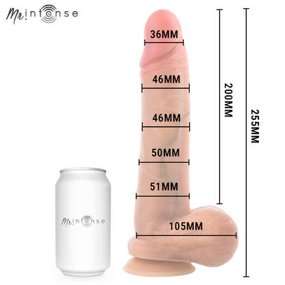 Mr Intense – Gary XL: Pênis de Silicone com Testículos, Textura Hiper-Realista e Ventosa para Experiências Extremas