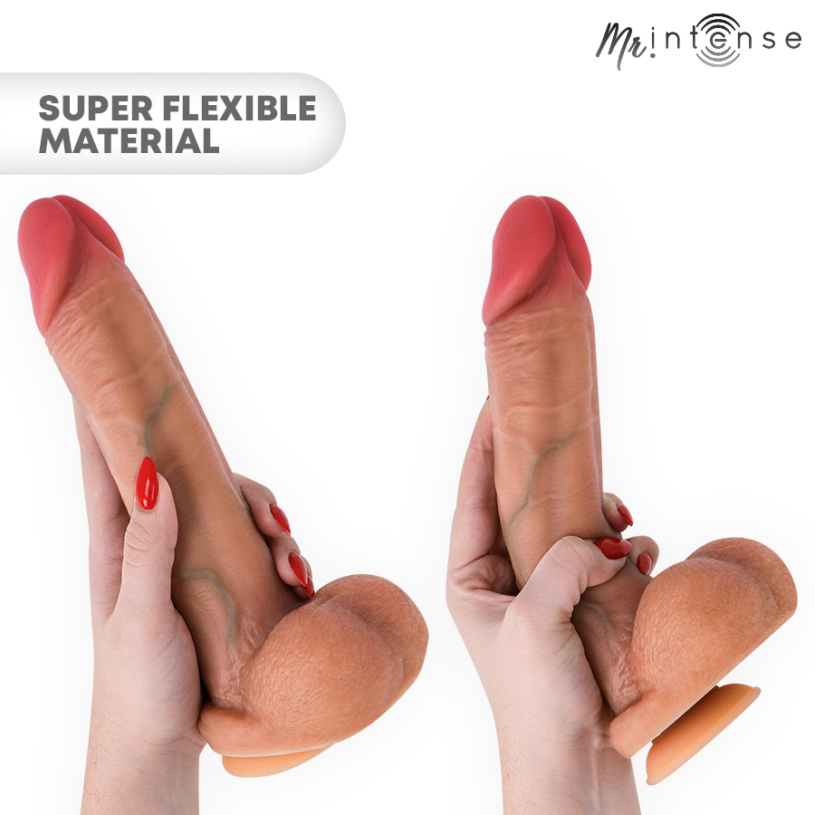 Mr Intense – Gary XL: Pênis de Silicone com Testículos, Textura Hiper-Realista e Ventosa para Experiências Extremas