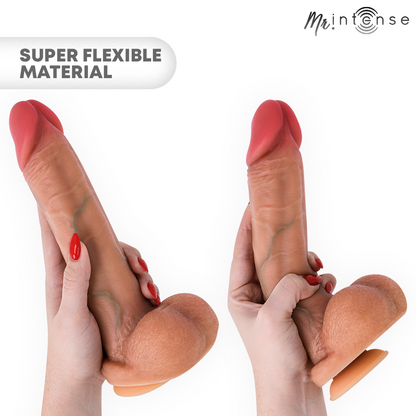 Mr Intense – Gary XL: Pênis de Silicone com Testículos, Textura Hiper-Realista e Ventosa para Experiências Extremas
