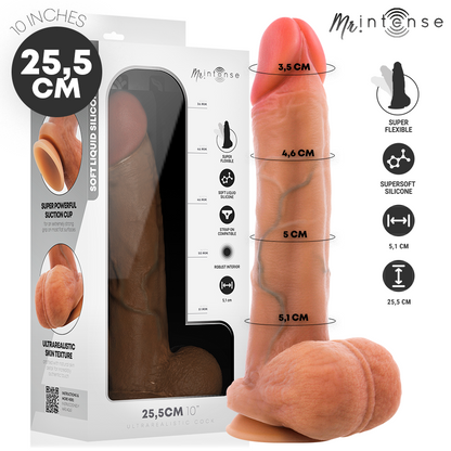 Mr Intense – Gary XL: Pênis de Silicone com Testículos, Textura Hiper-Realista e Ventosa para Experiências Extremas