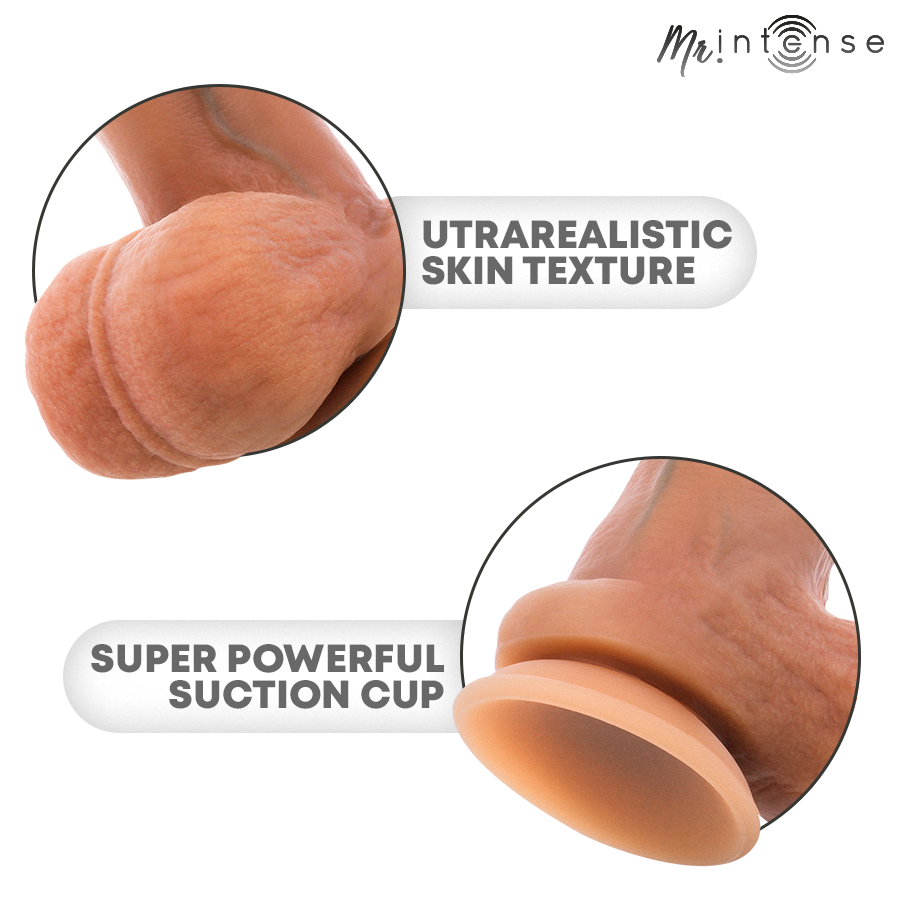 Mr Intense – Gary XL: Pênis de Silicone com Testículos, Textura Hiper-Realista e Ventosa para Experiências Extremas