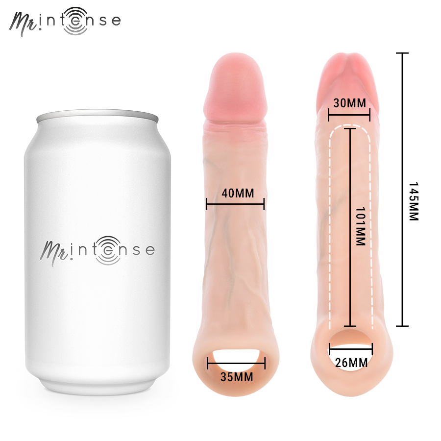 Mr Intense – Simon M: Capa Peniana em Silicone com Textura Ultrarrealista para Intensificar o Prazer