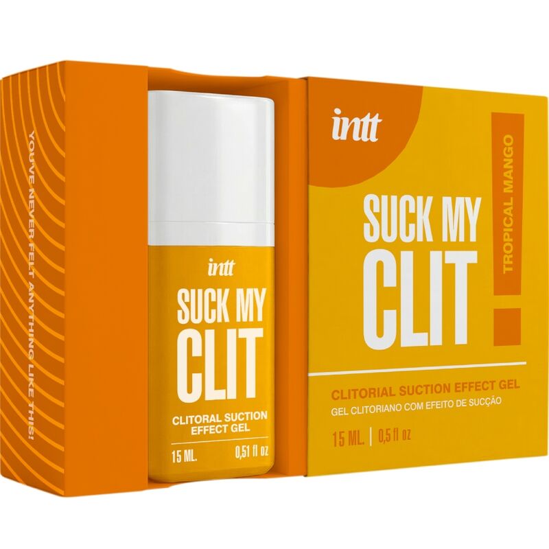 INTT – Suck My Clit Gel: Gel com Efeito de Sucção, Vibração e Aquecimento em Sabor Manga Tropical