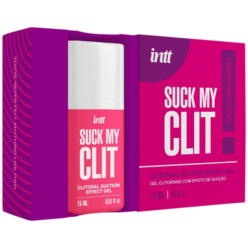 INTT – Suck My Clit Gel: Gel Inovador com Efeito de Sucção, Vibração e Aquecimento em Sabor Morango Silvestre
