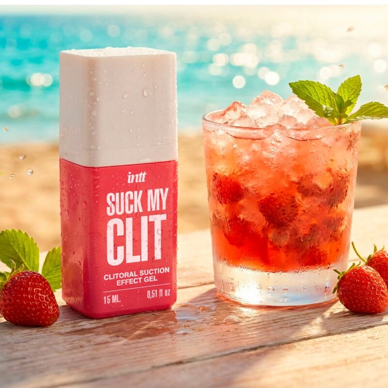 INTT – Suck My Clit Gel: Gel Inovador com Efeito de Sucção, Vibração e Aquecimento em Sabor Morango Silvestre