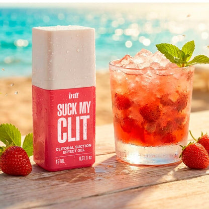 INTT – Suck My Clit Gel: Gel Inovador com Efeito de Sucção, Vibração e Aquecimento em Sabor Morango Silvestre